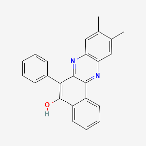 molecular formula C24H18N2O B604548 9,10-Dimethyl-6-phenylbenzo[a]phenazin-5-ol CAS No. 333340-50-4