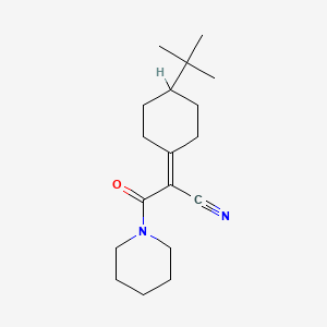 molecular formula C18H28N2O B6045483 2-(4-tert-butylcyclohexylidene)-3-oxo-3-(1-piperidinyl)propanenitrile 