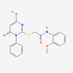molecular formula C19H17N3O4S B6045519 2-[(4-hydroxy-6-oxo-1-phenyl-1,6-dihydro-2-pyrimidinyl)thio]-N-(2-methoxyphenyl)acetamide 