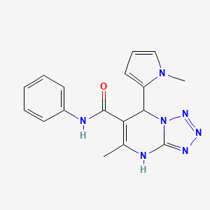 molecular formula C17H17N7O B6045520 5-methyl-7-(1-methyl-1H-pyrrol-2-yl)-N-phenyl-4,7-dihydrotetrazolo[1,5-a]pyrimidine-6-carboxamide 