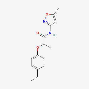 molecular formula C15H18N2O3 B6045531 2-(4-ethylphenoxy)-N-(5-methyl-3-isoxazolyl)propanamide 