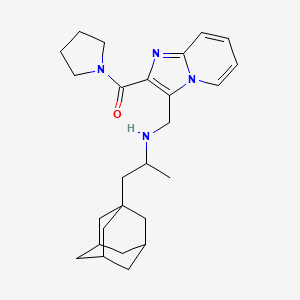 molecular formula C26H36N4O B6045532 1-(1-adamantyl)-N-{[2-(1-pyrrolidinylcarbonyl)imidazo[1,2-a]pyridin-3-yl]methyl}-2-propanamine 