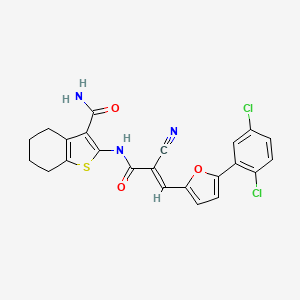 2-({2-cyano-3-[5-(2,5-dichlorophenyl)-2-furyl]acryloyl}amino)-4,5,6,7-tetrahydro-1-benzothiophene-3-carboxamide