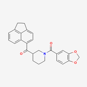 molecular formula C26H23NO4 B6045552 [1-(1,3-benzodioxol-5-ylcarbonyl)-3-piperidinyl](1,2-dihydro-5-acenaphthylenyl)methanone 