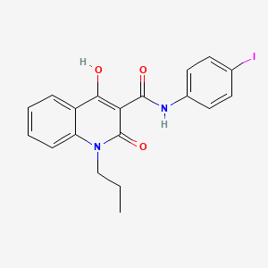molecular formula C19H17IN2O3 B604557 4-hydroxy-N-(4-iodophenyl)-2-oxo-1-propyl-1,2-dihydroquinoline-3-carboxamide CAS No. 300716-34-1