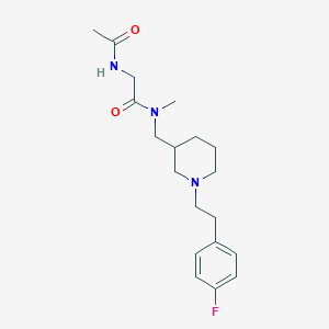 molecular formula C19H28FN3O2 B6045595 N~2~-acetyl-N~1~-({1-[2-(4-fluorophenyl)ethyl]-3-piperidinyl}methyl)-N~1~-methylglycinamide 