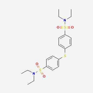 molecular formula C20H28N2O4S3 B6045611 4,4'-thiobis(N,N-diethylbenzenesulfonamide) 