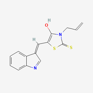 molecular formula C15H12N2OS2 B604562 3-allyl-5-(1H-indol-3-ylmethylene)-2-thioxo-1,3-thiazolidin-4-one CAS No. 92437-37-1