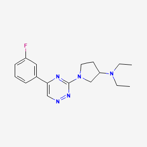 molecular formula C17H22FN5 B6045658 N,N-diethyl-1-[5-(3-fluorophenyl)-1,2,4-triazin-3-yl]-3-pyrrolidinamine 