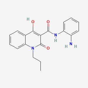 molecular formula C19H19N3O3 B604567 N-(2-aminophenyl)-4-hydroxy-2-oxo-1-propyl-quinoline-3-carboxamide CAS No. 151449-80-8