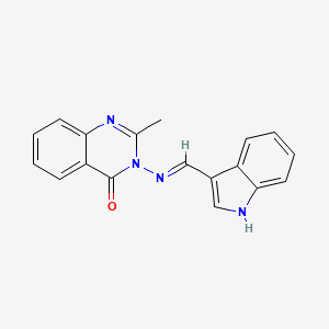 3-{[(E)-1H-indol-3-ylmethylidene]amino}-2-methylquinazolin-4(3H)-one