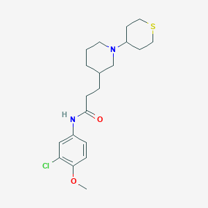 N-(3-chloro-4-methoxyphenyl)-3-[1-(tetrahydro-2H-thiopyran-4-yl)-3-piperidinyl]propanamide