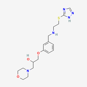 molecular formula C18H27N5O3S B6045737 1-(4-morpholinyl)-3-[3-({[2-(1H-1,2,4-triazol-5-ylthio)ethyl]amino}methyl)phenoxy]-2-propanol 