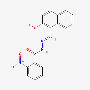 molecular formula C18H13N3O4 B604574 N'-[(2-hydroxy-1-naphthyl)methylene]-2-nitrobenzohydrazide CAS No. 316133-58-1
