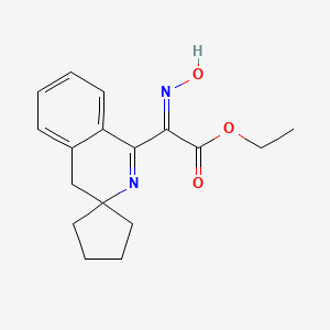 molecular formula C17H20N2O3 B604575 Ethyl 3',4'-dihydrospiro[cyclopentane-1,3'-isoquinolin]-1'-yl(hydroxyimino)acetate CAS No. 332413-36-2