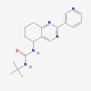 molecular formula C18H23N5O B6045773 N-(tert-butyl)-N'-[2-(3-pyridinyl)-5,6,7,8-tetrahydro-5-quinazolinyl]urea 