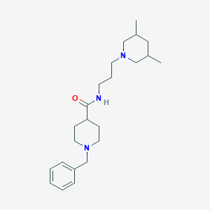molecular formula C23H37N3O B6045774 1-benzyl-N-[3-(3,5-dimethyl-1-piperidinyl)propyl]-4-piperidinecarboxamide 