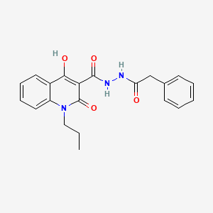 4-hydroxy-2-oxo-N'-(phenylacetyl)-1-propyl-1,2-dihydro-3-quinolinecarbohydrazide