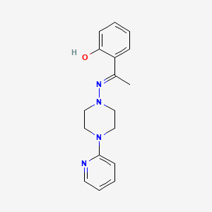 molecular formula C17H20N4O B604580 2-{N-[4-(2-pyridinyl)-1-piperazinyl]ethanimidoyl}phenol CAS No. 331867-94-8