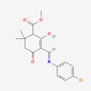 Methyl 5-[(4-bromoanilino)methylene]-2,2-dimethyl-4,6-dioxocyclohexanecarboxylate