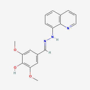 molecular formula C18H17N3O3 B6045812 4-hydroxy-3,5-dimethoxybenzaldehyde 8-quinolinylhydrazone 