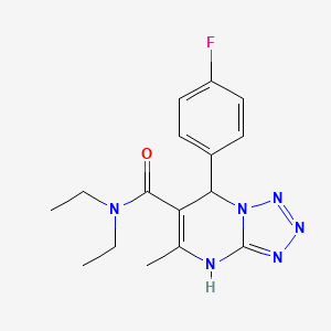molecular formula C16H19FN6O B6045833 N,N-diethyl-7-(4-fluorophenyl)-5-methyl-4,7-dihydrotetrazolo[1,5-a]pyrimidine-6-carboxamide 