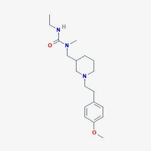 molecular formula C19H31N3O2 B6045845 N'-ethyl-N-({1-[2-(4-methoxyphenyl)ethyl]-3-piperidinyl}methyl)-N-methylurea 