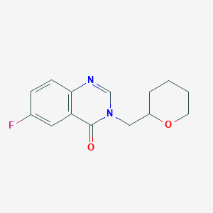 molecular formula C14H15FN2O2 B6045865 6-fluoro-3-(tetrahydro-2H-pyran-2-ylmethyl)quinazolin-4(3H)-one 