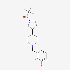 molecular formula C21H30F2N2O B6045869 1-(2,3-difluorobenzyl)-4-[1-(2,2-dimethylpropanoyl)-3-pyrrolidinyl]piperidine 