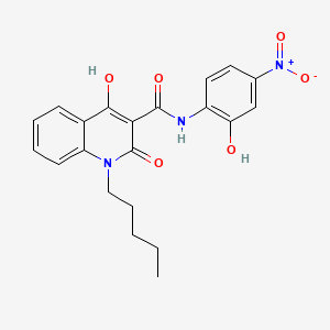 4-hydroxy-N-{2-hydroxy-4-nitrophenyl}-2-oxo-1-pentyl-1,2-dihydro-3-quinolinecarboxamide
