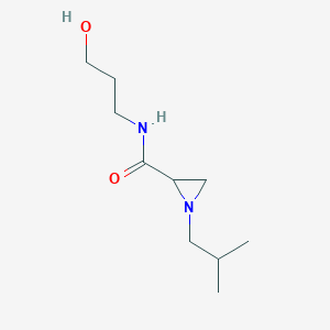 molecular formula C10H20N2O2 B6045883 N-(3-hydroxypropyl)-1-isobutyl-2-aziridinecarboxamide 