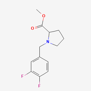 molecular formula C13H15F2NO2 B6045891 methyl 1-(3,4-difluorobenzyl)prolinate 