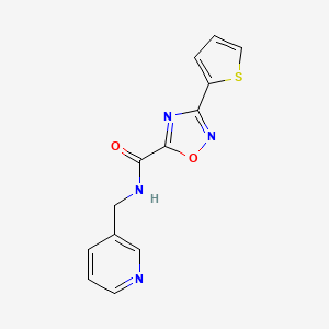 molecular formula C13H10N4O2S B6045892 N-(3-pyridinylmethyl)-3-(2-thienyl)-1,2,4-oxadiazole-5-carboxamide 