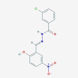 molecular formula C14H10ClN3O4 B6045902 3-chloro-N'-(2-hydroxy-5-nitrobenzylidene)benzohydrazide 