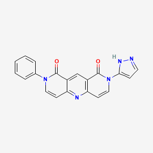 molecular formula C20H13N5O2 B6045931 2-phenyl-8-(1H-pyrazol-5-yl)pyrido[4,3-b]-1,6-naphthyridine-1,9(2H,8H)-dione 
