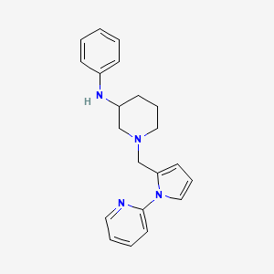 molecular formula C21H24N4 B6045932 N-phenyl-1-{[1-(2-pyridinyl)-1H-pyrrol-2-yl]methyl}-3-piperidinamine 
