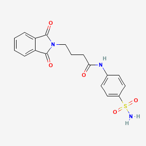 molecular formula C18H17N3O5S B6045938 N-[4-(aminosulfonyl)phenyl]-4-(1,3-dioxo-1,3-dihydro-2H-isoindol-2-yl)butanamide 