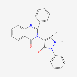molecular formula C25H20N4O2 B6045942 3-(1,5-dimethyl-3-oxo-2-phenyl-2,3-dihydro-1H-pyrazol-4-yl)-2-phenyl-4(3H)-quinazolinone 