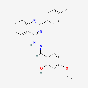 molecular formula C24H22N4O2 B6045967 4-ethoxy-2-hydroxybenzaldehyde [2-(4-methylphenyl)-4-quinazolinyl]hydrazone 