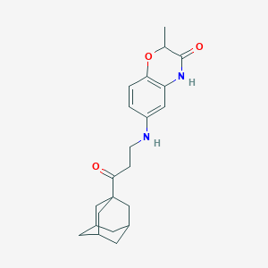 molecular formula C22H28N2O3 B6045969 6-{[3-(1-adamantyl)-3-oxopropyl]amino}-2-methyl-2H-1,4-benzoxazin-3(4H)-one 
