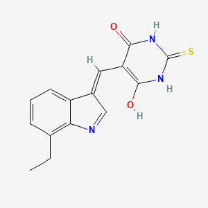 molecular formula C15H13N3O2S B6045985 5-[(7-ethyl-1H-indol-3-yl)methylene]-2-thioxodihydro-4,6(1H,5H)-pyrimidinedione 