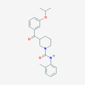 molecular formula C23H28N2O3 B6045986 3-(3-isopropoxybenzoyl)-N-(2-methylphenyl)-1-piperidinecarboxamide 