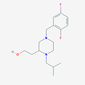 molecular formula C17H26F2N2O B6045994 2-[4-(2,5-difluorobenzyl)-1-isobutyl-2-piperazinyl]ethanol 