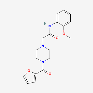 molecular formula C18H21N3O4 B6046002 2-[4-(2-furoyl)-1-piperazinyl]-N-(2-methoxyphenyl)acetamide 