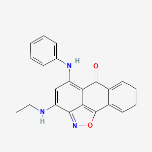 molecular formula C22H17N3O2 B6046064 5-anilino-3-(ethylamino)-6H-anthra[1,9-cd]isoxazol-6-one 