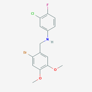 molecular formula C15H14BrClFNO2 B6046067 (2-bromo-4,5-dimethoxybenzyl)(3-chloro-4-fluorophenyl)amine 