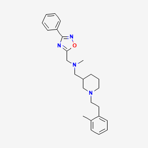 molecular formula C25H32N4O B6046073 N-methyl-1-{1-[2-(2-methylphenyl)ethyl]-3-piperidinyl}-N-[(3-phenyl-1,2,4-oxadiazol-5-yl)methyl]methanamine 