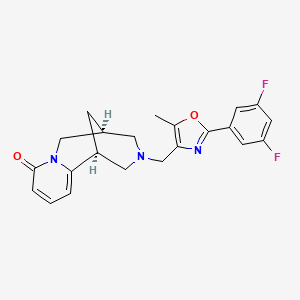 molecular formula C22H21F2N3O2 B6046075 (1S,9S)-11-{[2-(3,5-difluorophenyl)-5-methyl-1,3-oxazol-4-yl]methyl}-7,11-diazatricyclo[7.3.1.0~2,7~]trideca-2,4-dien-6-one 