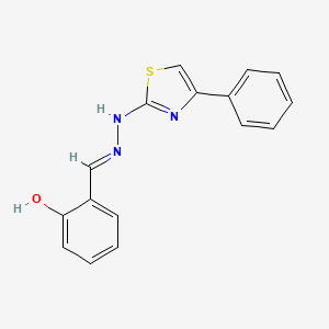molecular formula C16H13N3OS B604608 2-Hydroxybenzaldehyde (4-phenyl-1,3-thiazol-2-yl)hydrazone CAS No. 21938-33-0