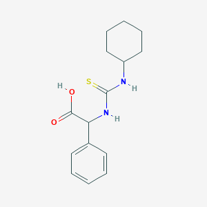 molecular formula C15H20N2O2S B6046082 {[(cyclohexylamino)carbonothioyl]amino}(phenyl)acetic acid 